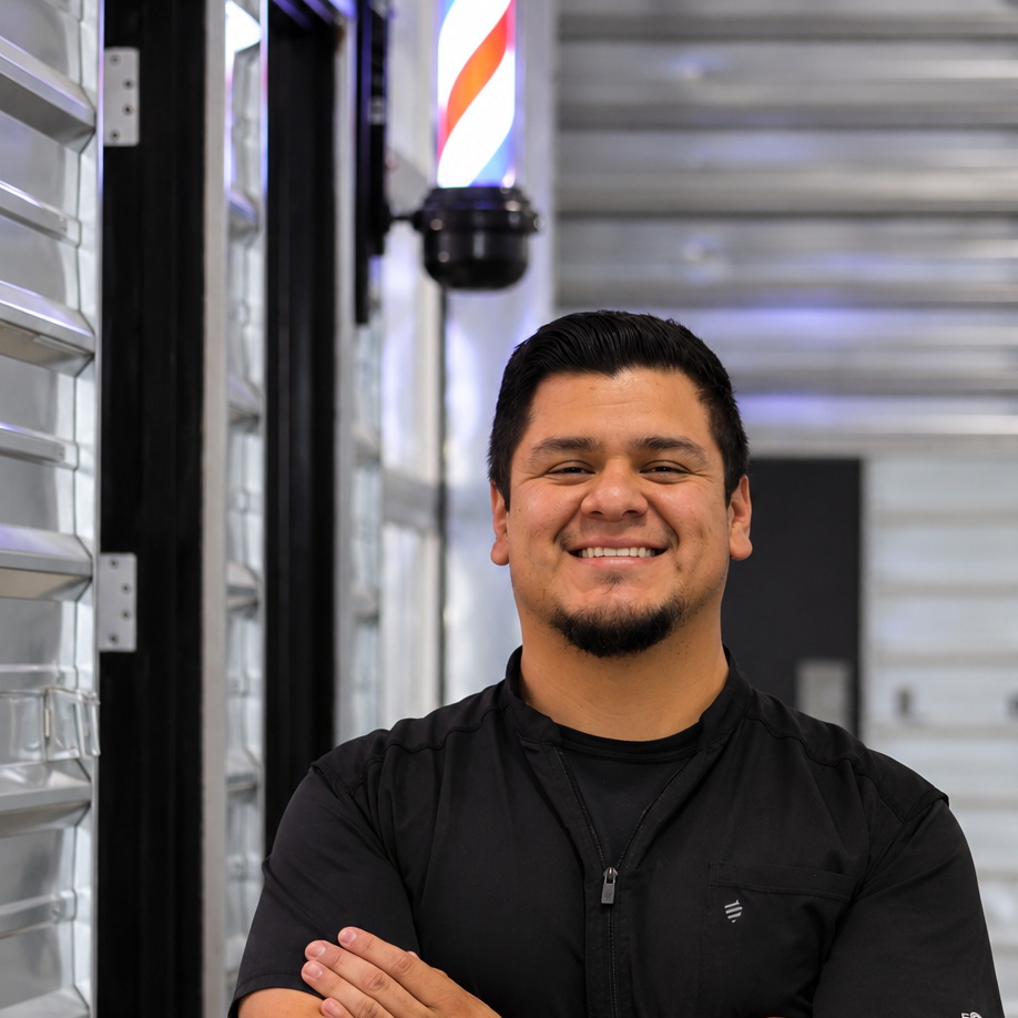 Louie Ruiz, professional barber at Capital City Barbers in Salem, Oregon